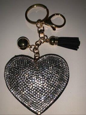 Heart purse/bag charm keychain